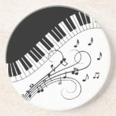 Muziekontwerp voor piano-toetsenbord zandsteen onderzetter (Voorkant)