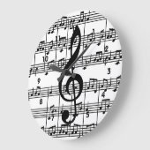 Muziekontwerpwandklok Grote Klok (Hoek)