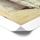 muziekopdruk Pierrot Lute Guitar Musicus Poster (Hoek)