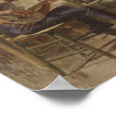  muziekopdrukkerij danserend leson banjo musicus poster (Hoek)