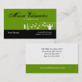 Muziekopleiders Visitekaartje Green (Voorkant / Achterkant)