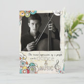 muziekopname kaart (Staand voorkant)