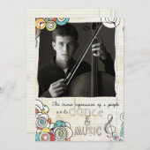 muziekopname kaart (Voorkant / Achterkant)