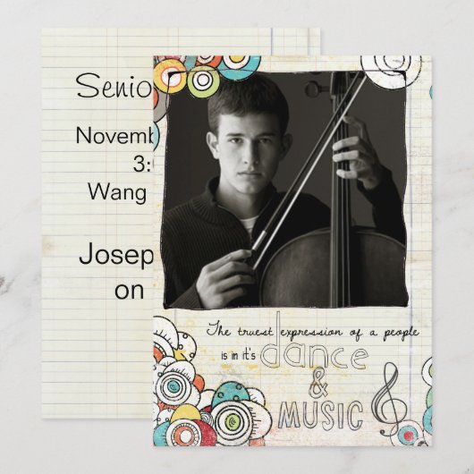 muziekopname kaart (Voorkant / Achterkant)