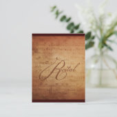 Muziekoverweging Antiek blad Muziek Aangepast Kaart (Staand voorkant)