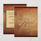 Muziekoverweging Antiek blad Muziek Aangepast Kaart (Voorkant / Achterkant)