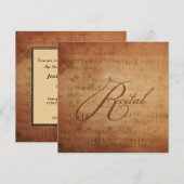 Muziekoverweging Antiek blad Muziek op maat Kaart (Voorkant / Achterkant)