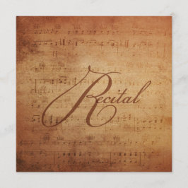 Muziekoverweging Antiek blad Muziek op maat Kaart