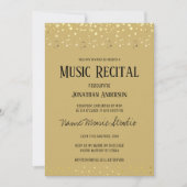 Muziekoverweging Elegant Gold Note Confetti Kaart (Voorkant)