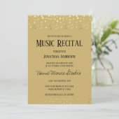 Muziekoverweging Elegant Gold Note Confetti Kaart (Staand voorkant)
