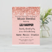 Muziekoverweging elegant roze notitie Confetti Kaart (Staand voorkant)