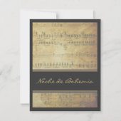 Muziekoverweging of concertblad Music-uitnodiging Kaart (Voorkant)