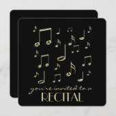 muziekoverweging voor goudnoten kaart (Voorkant / Achterkant)