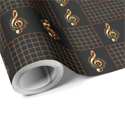 Muziekpapier - Abstract opvulpapier Cadeaupapier (Rol Hoek)