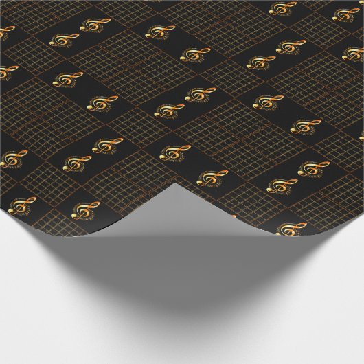 Muziekpapier - Abstract opvulpapier Cadeaupapier (Hoek)