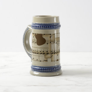 muziekpapier gitaarachtergrond bierpul