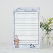 Muziekpapier voor  schrijven briefpapier (Staand voorkant)