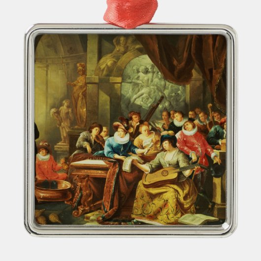 Muziekpartij in een Palatial Interior met Metalen Ornament (Voorkant)