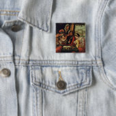 Muziekpartij Vierkante Button 5,1 Cm (In situ)