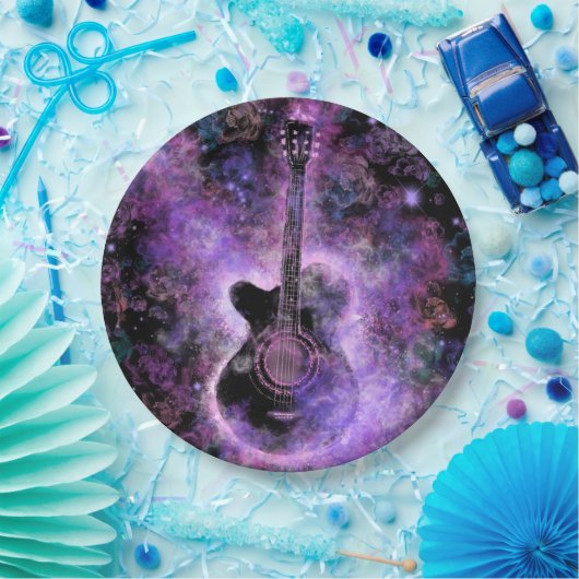 Muziekpartij voor gitaarpapier Borden Papieren Bordje (Feest)