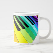 Muziekpartijkleuren toetsenbord grote koffiekop (Rechts)