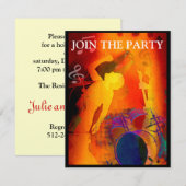 Muziekpartijuitnodiging Kaart (Voorkant / Achterkant)