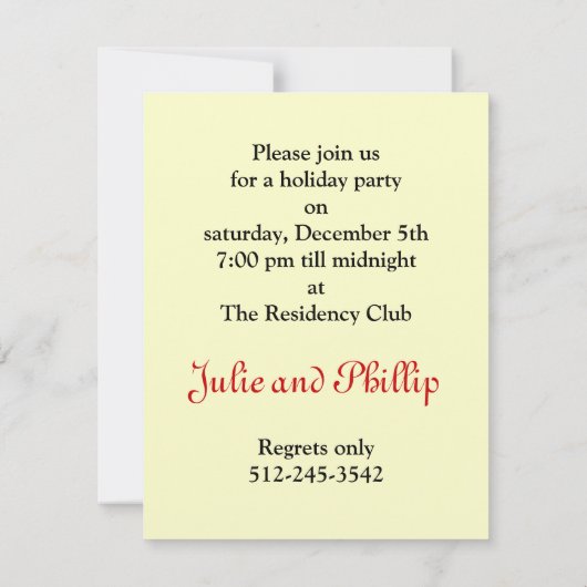 Muziekpartijuitnodiging Kaart (Achterkant)