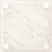  muziekpartitie glazen onderzetter (Achterkant)