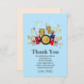 muziekparty guitar drum set musical kaart (Voorkant / Achterkant)