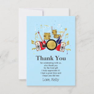 muziekparty guitar drum set musical kaart