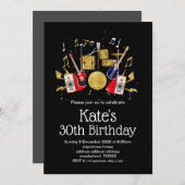 muziekparty guitar drum set musical kaart (Voorkant / Achterkant)