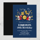 muziekparty guitar drum set musical kaart (Voorkant / Achterkant)