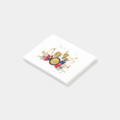 muziekparty guitar drum set musical post-it® notes (Schuin)