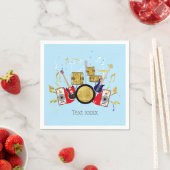 muziekparty guitar drum set musical servet (Insitu)