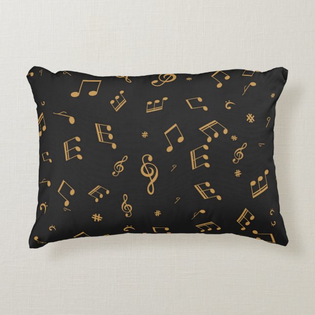 Muziekpatroon Accent Kussen (Voorkant)