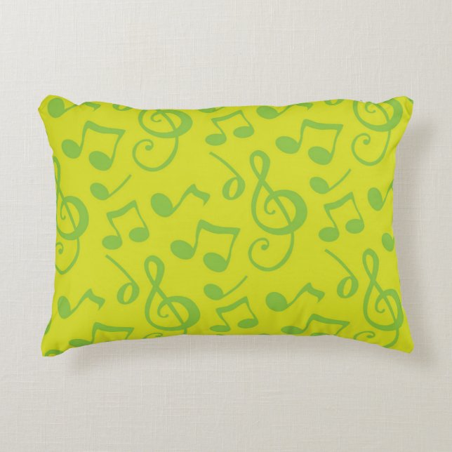 Muziekpatroon Accent Kussen (Voorkant)