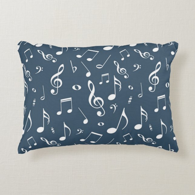 Muziekpatroon Accent Kussen (Voorkant)