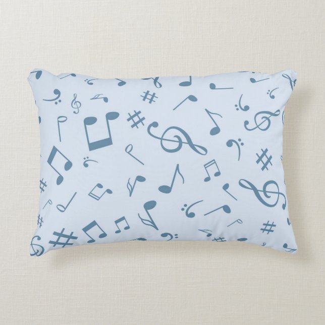 Muziekpatroon Accent Kussen (Voorkant)