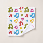 Muziekpatroon Bad Handdoek (Wasdoekje)