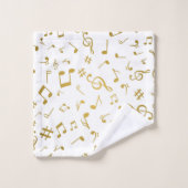 Muziekpatroon Bad Handdoek (Wasdoekje)