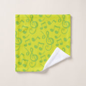 Muziekpatroon Bad Handdoek (Wasdoekje)