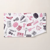 Muziekpatroon Bad Handdoek (Handdoek)
