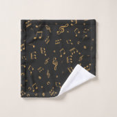 Muziekpatroon Bad Handdoek (Wasdoekje)