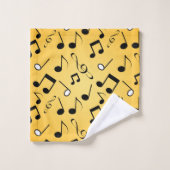 Muziekpatroon Bad Handdoek (Wasdoekje)