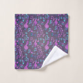 Muziekpatroon Bad Handdoek (Wasdoekje)