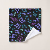 Muziekpatroon Bad Handdoek (Wasdoekje)