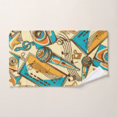 Muziekpatroon Bad Handdoek (Handdoek)