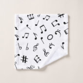 Muziekpatroon Bad Handdoek (Wasdoekje)