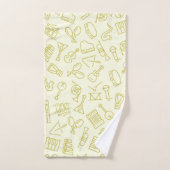 Muziekpatroon Bad Handdoek (Handdoek)
