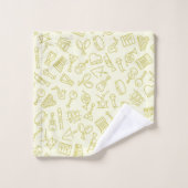 Muziekpatroon Bad Handdoek (Wasdoekje)